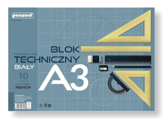BLOK TECHNICZNY A3 BIAŁY BT-6 250g 10 ARKUSZY PREMIUM