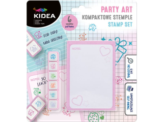 KOMPAKTOWE STEMPLE PARTY ART SET 6 KOLORÓW KIDEA