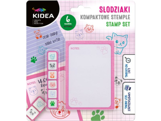 KOMPAKTOWE STEMPLE SŁODZIAKI ART SET 6 KOLORÓW KIDEA