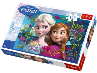 Puzzle "100 Anna i Elsa" / Disney Frozen