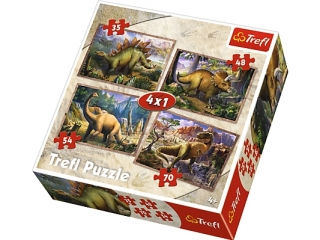 Puzzle "4w1 Dinozaury" / Trefl