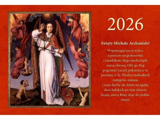 Kalendarz trójdzielny Wydawnictwo Diecezjalne - Św. Michał Archanioł 2026