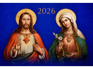 Kalendarz trójdzielny Wydawnictwo Diecezjalne - Serce Jezusa, Serce Maryi 2026
