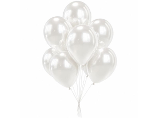 Balony PENWORD 10" 100szt. perła - biały