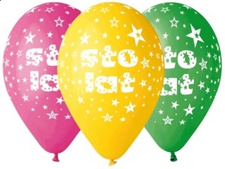 Balony Premium "Sto Lat", 12" / 5 szt.