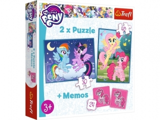 Puzzle 2w1+memos Przyjaźń to magia" / Hasbro, My Little Pony