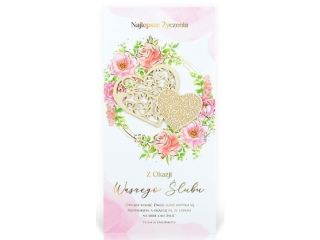 Kartki karnet DL LUX DG ślub 011