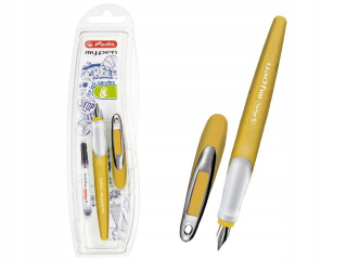 Pióro wieczne HERLITZ My.Pen musztardowe/białe - DLA LEWORĘCZNYCH