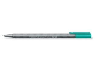 Cienkopis triplus, tr�jk�tny, 0.3 mm, szmaragdowy, Staedtler [opakowanie=10szt]