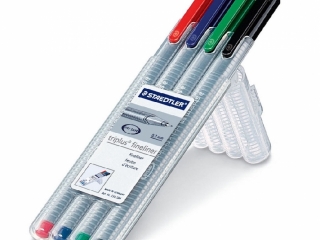 Cienkopis triplus, trjktny, 0.3 mm, 4 kol. w etui box, Staedtler [opakowanie=10szt]
