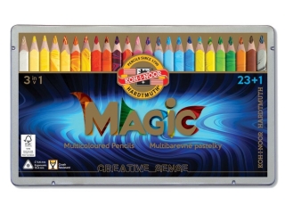 Kredki KOH-I-NOOR Magic Trio 23+1 kolorw opakowanie metalowe