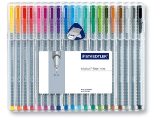 Cienkopis triplus, trjktny, 0.3 mm, 20 kol. w etui box, Staedtler [opakowanie=10szt]