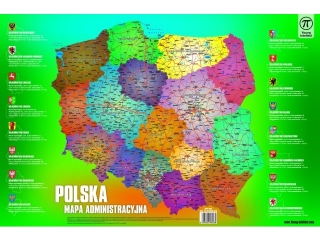 Plansza na biurko MAPA POLSKI, rozm. 550x365 mm, Young Intellect