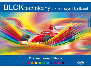Blok Junior techniczny kolorowy A4-10 [opakowanie=10szt]