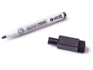 MARKER DO TABLIC SUCHO�CIERALNYCH MEMOBE, Z G�BK� I MAGNESEM, KOLOR CZARNY [opakowanie=100szt]