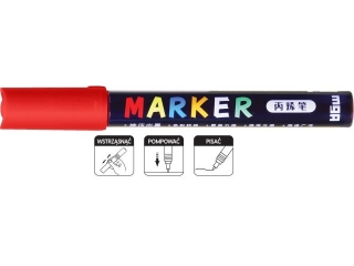 Marker akrylowy 1-2 mm, czerwony, MG