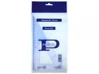 EKIERKA PRATEL 25CM 60 STOPNI 1SZT. ETUI [opakowanie=20szt]