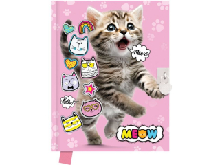 Pami�tnik z k��dk� Meow, 14 x 18cm, 80 kartek