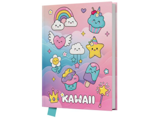 Pami�tnik z k��dk� Kawaii, 14 x 18cm, 80 kartek
