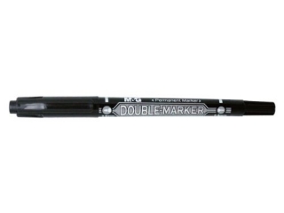 Pisak permanentny dwustronny Double Marker, czarny, 0.8mm/2.8mm, MG (opakowanie=12szt)