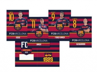 Zeszyt A5 16k. ASTRA FC Barcelona Barca Fan 4 trzy linie kol
