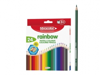 Kredki Fibracolor Rainbow x24 + temper. (0proc)