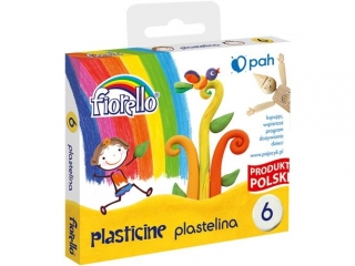 Plastelina 6 kol Fiorello [opakowanie=12szt] (sz)