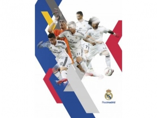 Zeszyt A5 16k. ASTRA Real Madrid trzy linie kolor