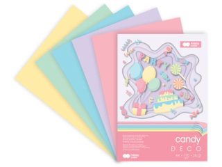Blok Hobby Deco Candy 170 g/m2, A4, 20 ark., 5 kolor�w, Happy Color [opakowanie=5szt]