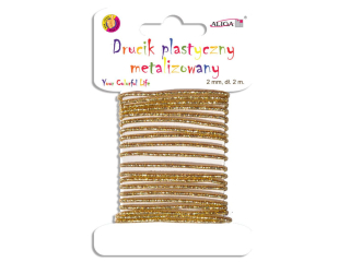 Drucik plastyczny DA-2108 metalizowany złoty 2mm x 2m