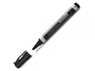 MARKER PERMANENTNY MEMOBE OKR�G�A KO�C�WKA, KOLOR CZARNY [opakowanie=12szt]