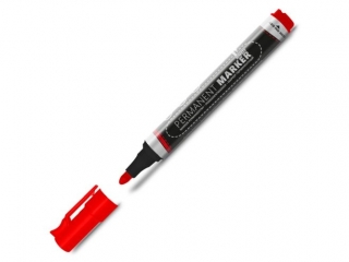 MARKER PERMANENTNY MEMOBE OKR�G�A KO�C�WKA, KOLOR CZERWONY [opakowanie=12szt]