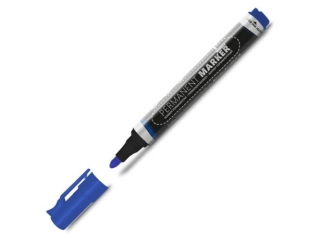 MARKER PERMANENTNY MEMOBE OKR�G�A KO�C�WKA, KOLOR NIEBIESKI [opakowanie=12szt]