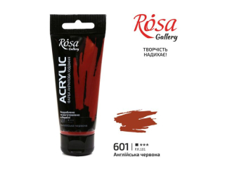 ROSA GALLERY FARBA AKRYLOWA ENGLISH RED 601 60 ML [opakowanie=4szt]
