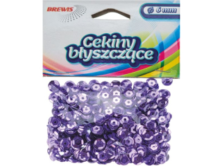 Cekiny byszczce 6mm 10g. B160 fiolet.