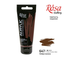 ROSA GALLERY FARBA AKRYLOWA BURNT UMBER 647 60 ML [opakowanie=4szt]