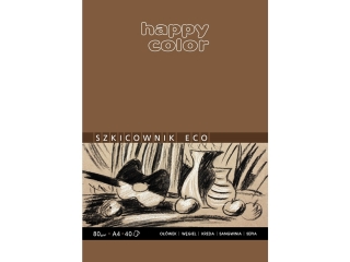 Blok szkicowy ECO, Art., A3, 40 ark, 80g, Happy Color [opakowanie=5szt]
