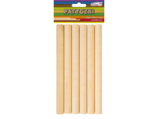 Patyczki PK-7322 bezbarwne, okrge, op. 6szt. 150x12, 5mm