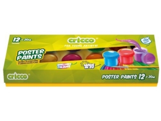 Farby plakatowe CRICCO 20ml 12 kolorw