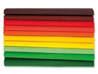 Bibua marszczona 25 x200cm - JESIE - MIX 10 kolorw, 10 rolek, Happy Color [opakowanie=10szt]