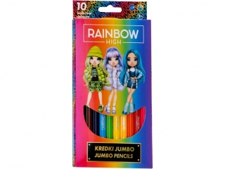 Kredki Jumbo 10 kolorw - Rainbow High (5.00 proc.) ASPROM
