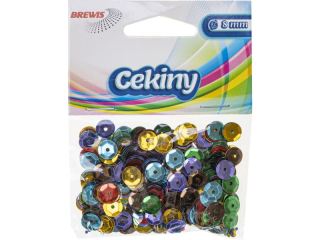 Cekiny BREWIS byszczce 6mm kolor MIX