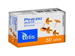 Pinezki TETIS zote 50szt.