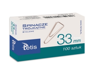 Spinacze trjktne TETIS 33mm 100szt.