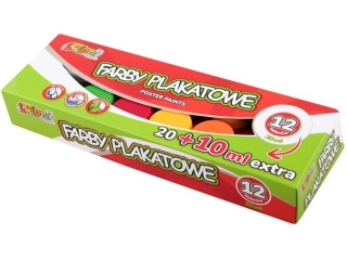 PENMATE KOLORI FARBY PLAKATOWE 30 ML 12 KOLORÓW