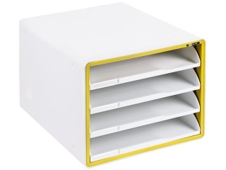 Szafka na dokumenty Yellow One YL-SP04NF plastikowa - 4 szuflady otwarte - ta