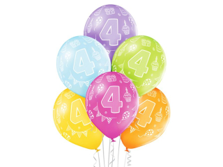 Balony BN06-194 - 4 urodziny - op. 6 szt.