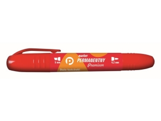 Marker permanentny TETIS Premium 2 kocwki - czerwony