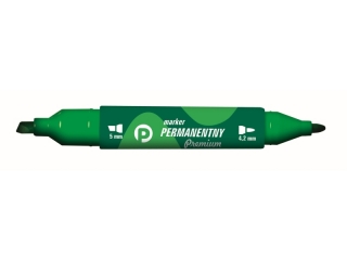 Marker permanentny TETIS Premium 2 kocwki - zielony