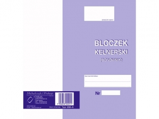 Druk-Bloczek kelnerski (bonownik)